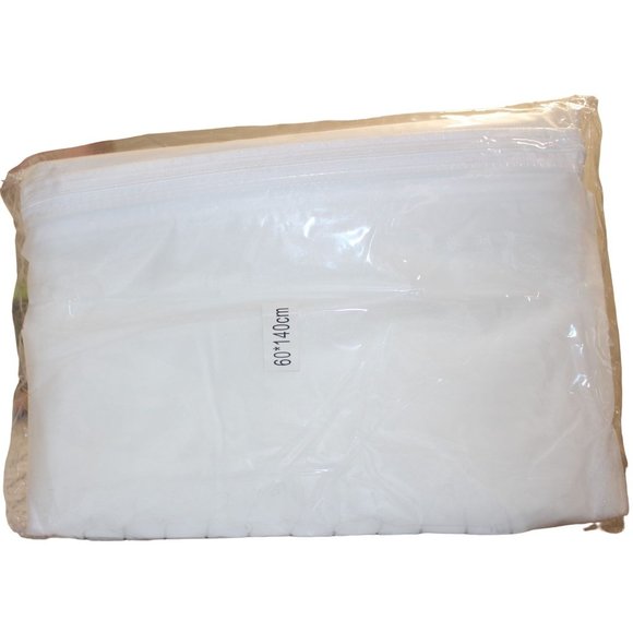 Garment Bag Clear 24'' x 54'' Pack of 6 White Breathable Full Zipper Dust Cover - Picture 2 of 3